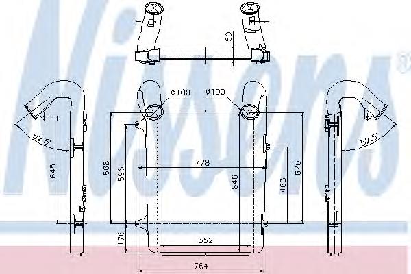  Radiador de aire de admisión para DAF 105 