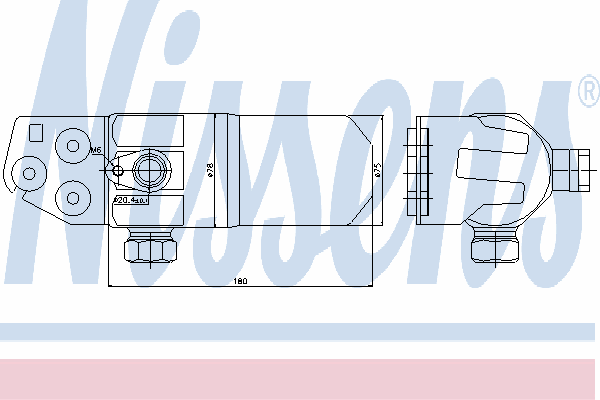 95472 Nissens receptor-secador del aire acondicionado