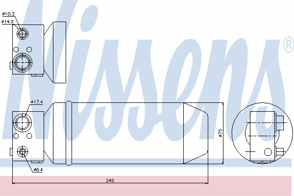 95113 Nissens receptor-secador del aire acondicionado