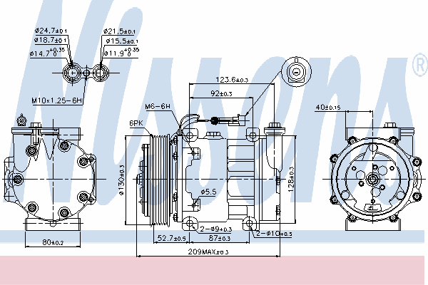 89120 Nissens compresor de aire acondicionado