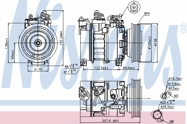 89094 Nissens compresor de aire acondicionado