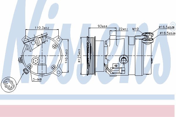 89106 Nissens compresor de aire acondicionado