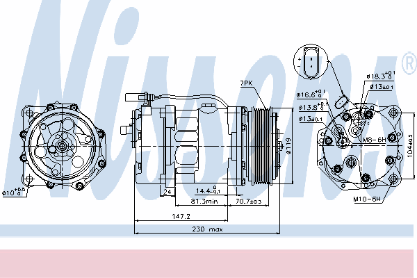 89117 Nissens compresor de aire acondicionado