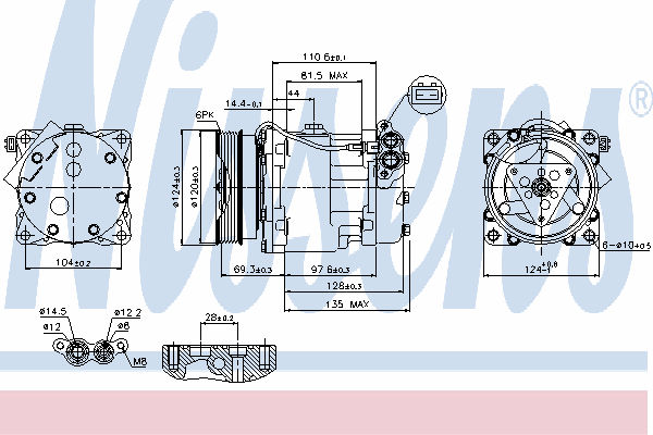 89203 Nissens compresor de aire acondicionado