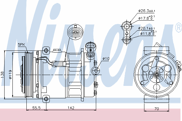 89157 Nissens compresor de aire acondicionado