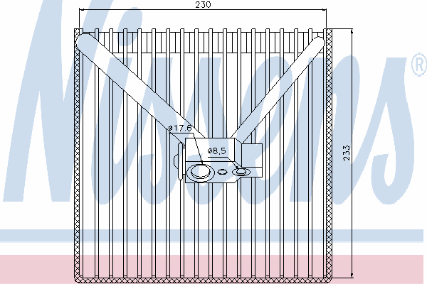 92250 Nissens evaporador, aire acondicionado