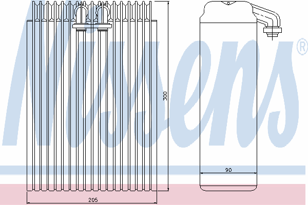 92200 Nissens evaporador, aire acondicionado