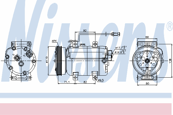 89029 Nissens compresor de aire acondicionado