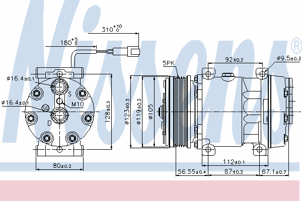 89079 Nissens compresor de aire acondicionado