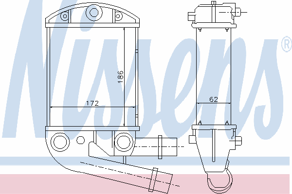 96673 Nissens radiador de aire de admisión