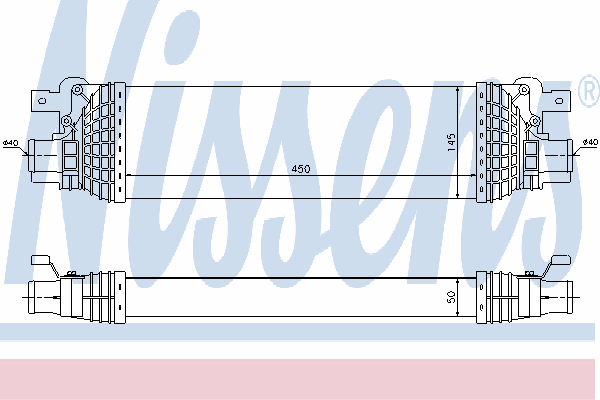 96643 Nissens radiador de aire de admisión