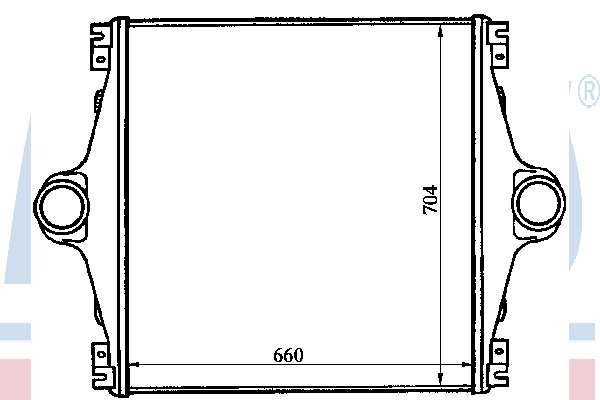 96964 Nissens radiador de aire de admisión