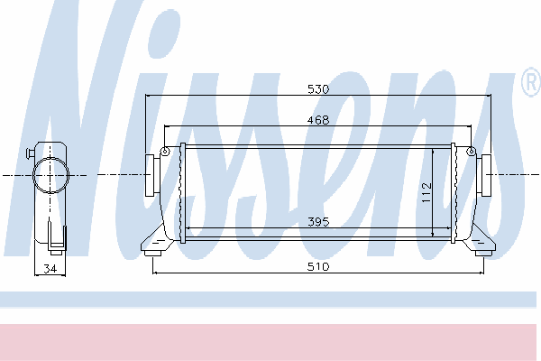 96782 Nissens radiador de aire de admisión