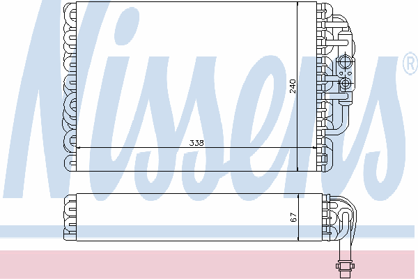 Evaporador, aire acondicionado 92182 Nissens