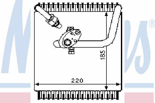 Evaporador, aire acondicionado 92027 Nissens