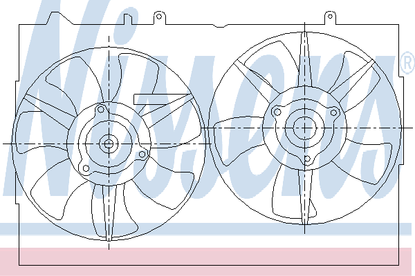 85276 Nissens difusor de radiador, ventilador de refrigeración, condensador del aire acondicionado, completo con motor y rodete