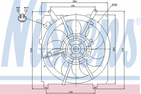  Difusor de radiador, ventilador de refrigeración, condensador del aire acondicionado, completo con motor y rodete para Toyota RAV4 2 