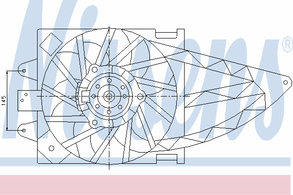 85157 Nissens difusor de radiador, ventilador de refrigeración, condensador del aire acondicionado, completo con motor y rodete