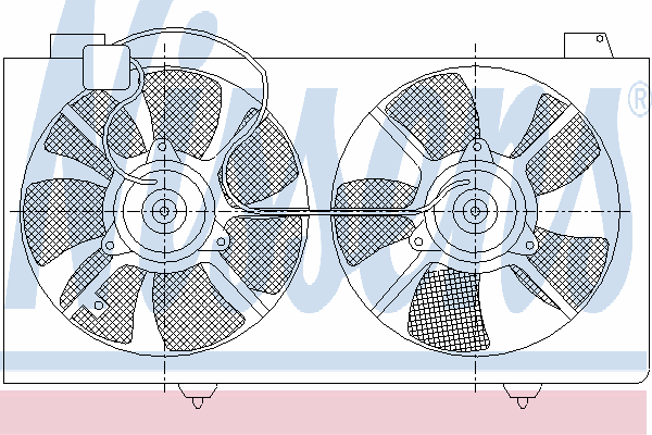 85529 Nissens difusor de radiador, ventilador de refrigeración, condensador del aire acondicionado, completo con motor y rodete