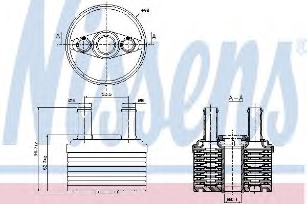 90664 Nissens radiador enfriador de la transmision/caja de cambios