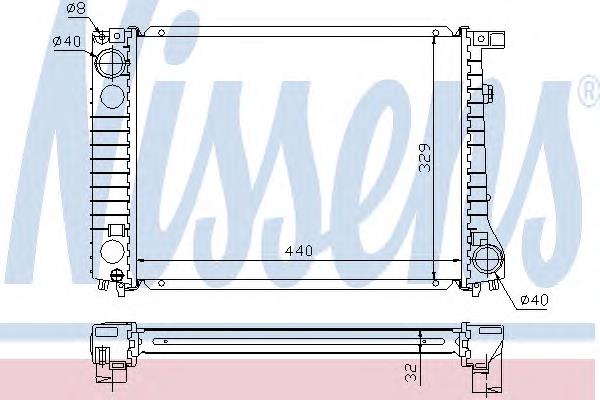 60797 Nissens radiador refrigeración del motor