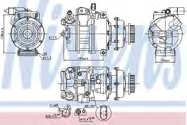 89036 Nissens compresor de aire acondicionado