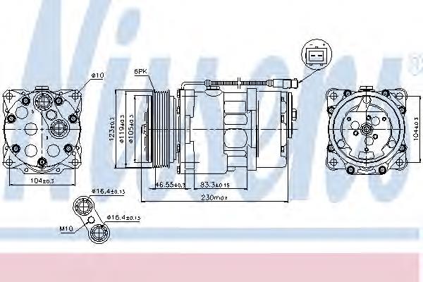 89192 Nissens compresor de aire acondicionado