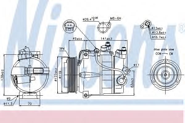 89200 Nissens compresor de aire acondicionado