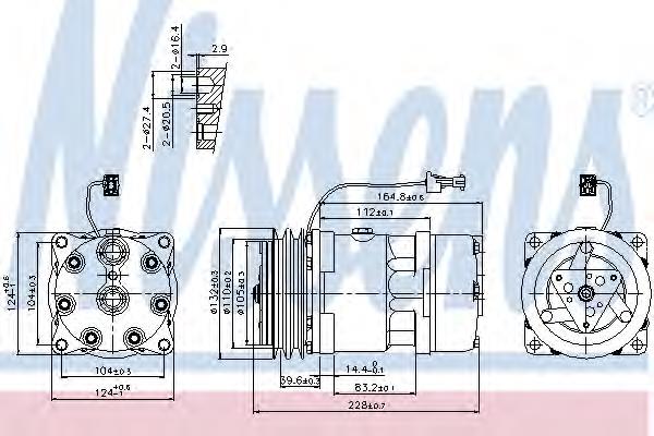 89141 Nissens compresor de aire acondicionado