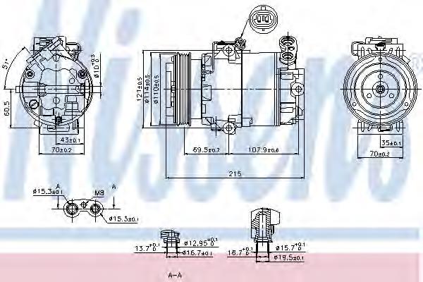 89333 Nissens compresor de aire acondicionado