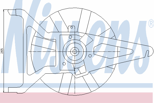 85041 Nissens ventilador (rodete +motor refrigeración del motor con electromotor completo)