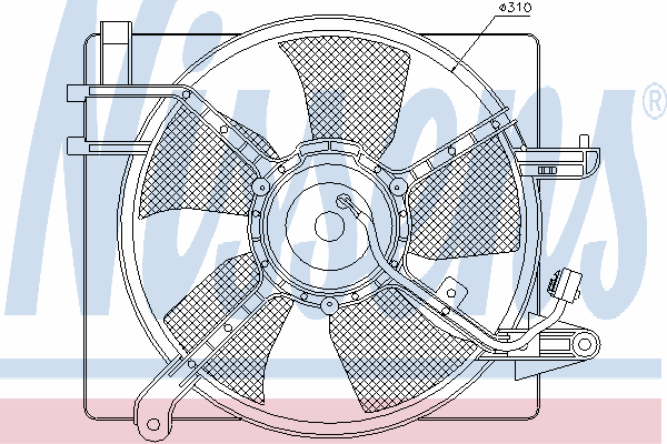 85061 Nissens difusor de radiador, ventilador de refrigeración, condensador del aire acondicionado, completo con motor y rodete