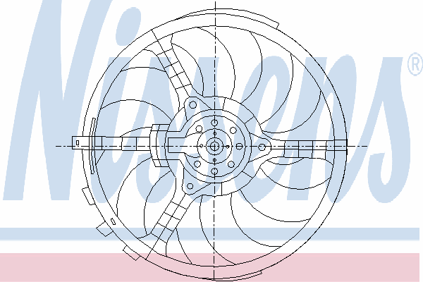 85036 Nissens ventilador (rodete +motor refrigeración del motor con electromotor completo)