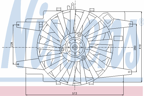 85103 Nissens difusor de radiador, ventilador de refrigeración, condensador del aire acondicionado, completo con motor y rodete