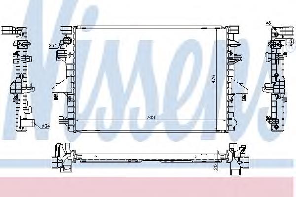 65285 Nissens radiador refrigeración del motor