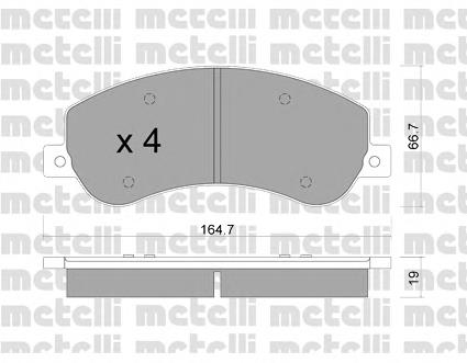 22-0680-1 Metelli pastillas de freno delanteras