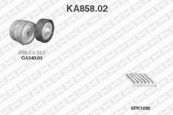 KA858.02 SNR rodillo, correa trapecial poli v