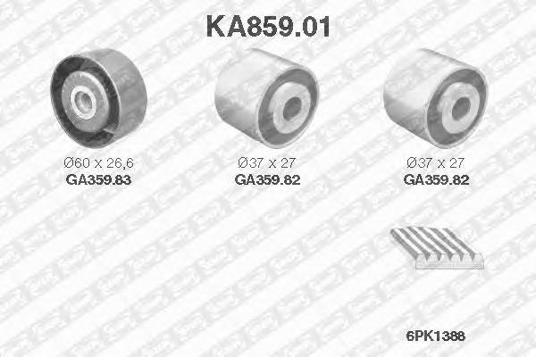 KA85901 SNR rodillo, correa trapecial poli v