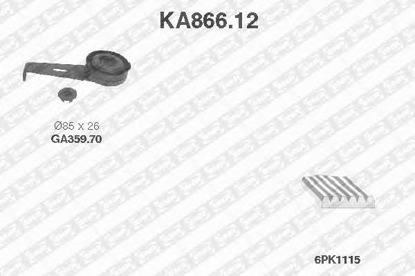 KA86612 SNR correa de transmision, juego completo