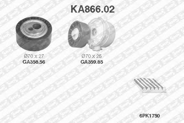 KA866.02 SNR correa de transmision, juego completo