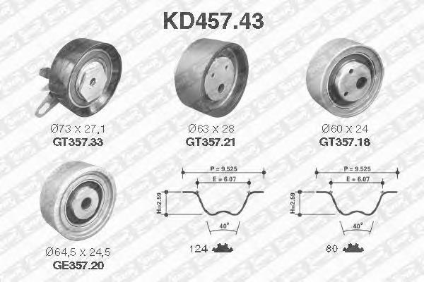 KD45743 SNR rodillo, cadena de distribución