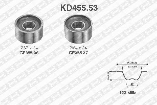 KD455.53 SNR kit correa de distribución