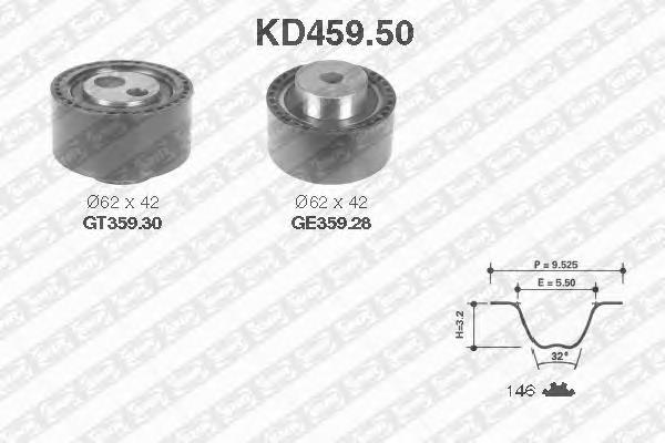 KD459.50 SNR kit correa de distribución