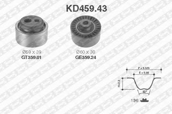 KD45943 SNR kit correa de distribución