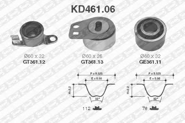 KD46106 SNR kit correa de distribución