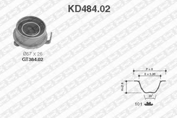 KD484.02 SNR kit correa de distribución