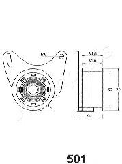 BE501 Japan Parts rodillo, cadena de distribución