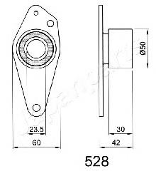 BE-528 Japan Parts rodillo intermedio de correa dentada