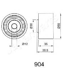 BE904 Japan Parts rodillo, cadena de distribución