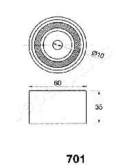 BE-701 Japan Parts rodillo intermedio de correa dentada